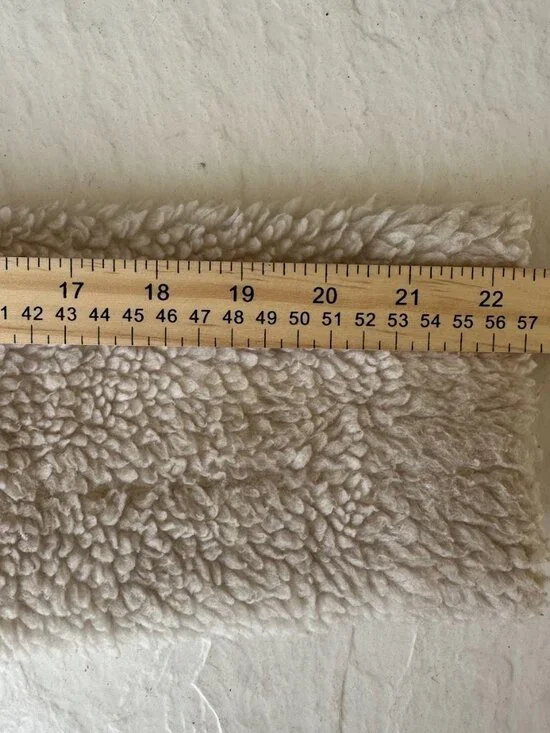 Madewell Sherpa Fleece Snap Jacket Womens Small Ivory Faux Shearling Coat - Picture 11 of 12